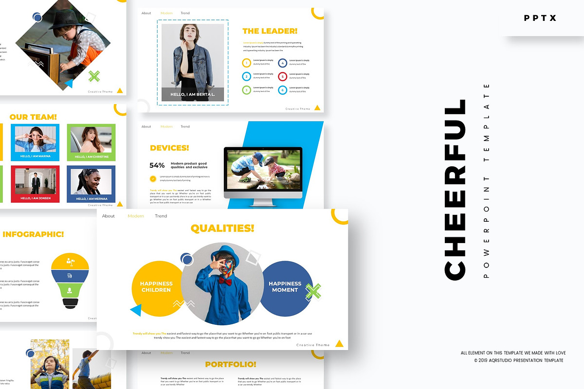 Cheerful - Powerpoint Template in PowerPoint Templates - product preview 8