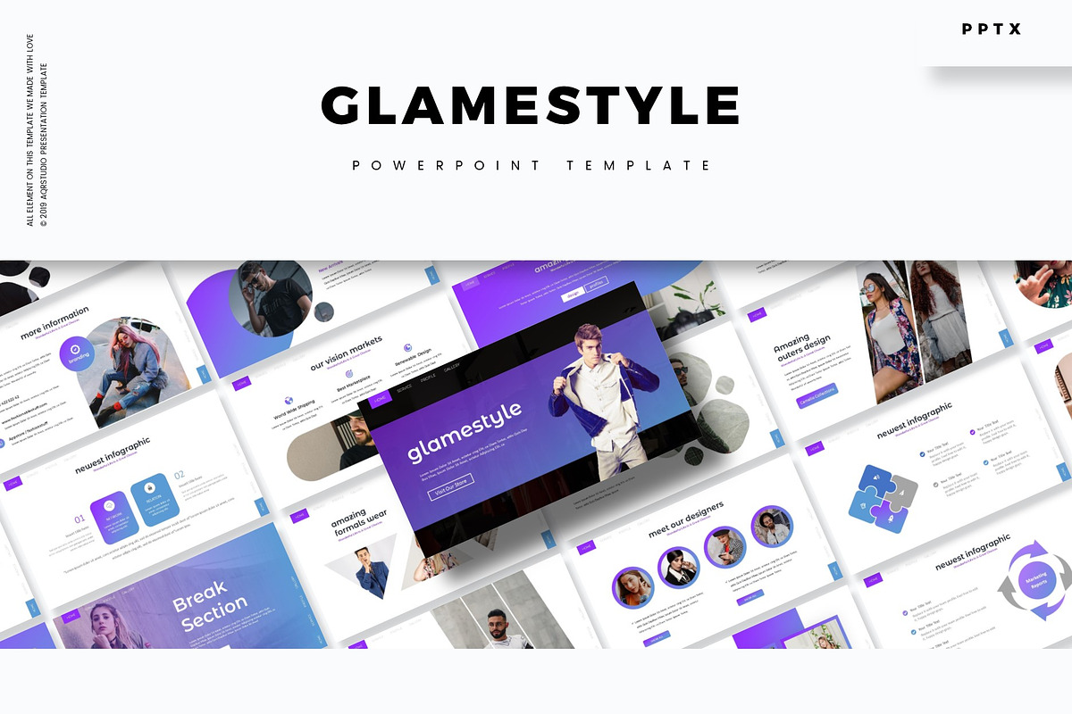 Glamestyle - Powerpoint Template in PowerPoint Templates - product preview 8