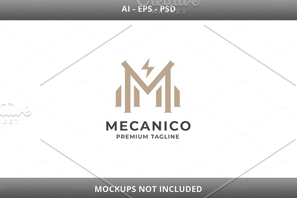 Mecanico Letter M Logo in Logo Templates - product preview 3