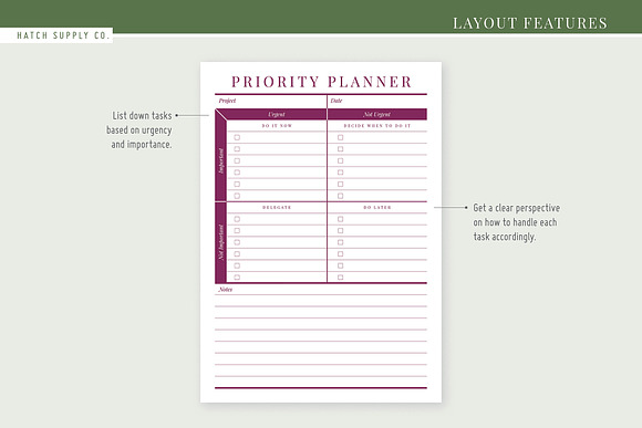 Moxie: Priority Planner in Stationery Templates - product preview 1