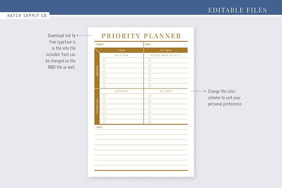 Moxie: Priority Planner in Stationery Templates - product preview 3