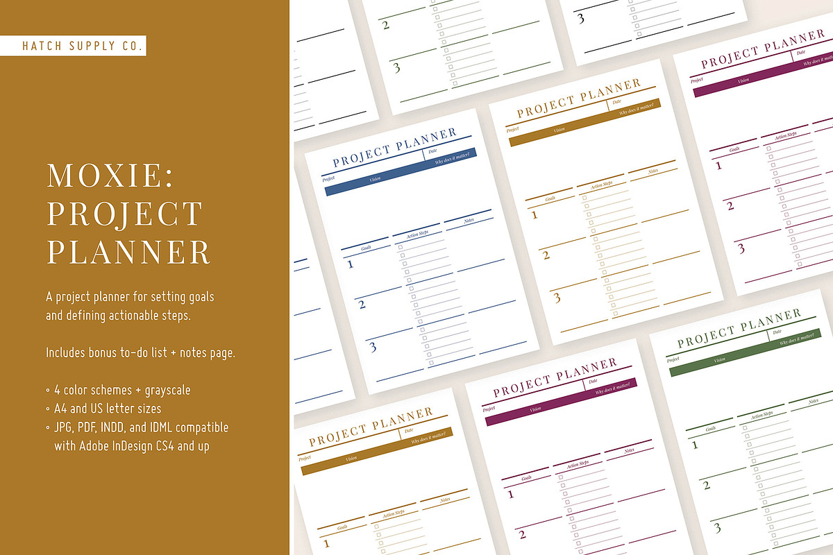Moxie: Project Planner in Stationery Templates - product preview 8