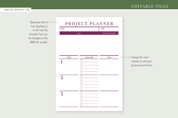 Moxie: Project Planner in Stationery Templates - product preview 3