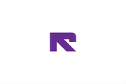 R arrow logo template.