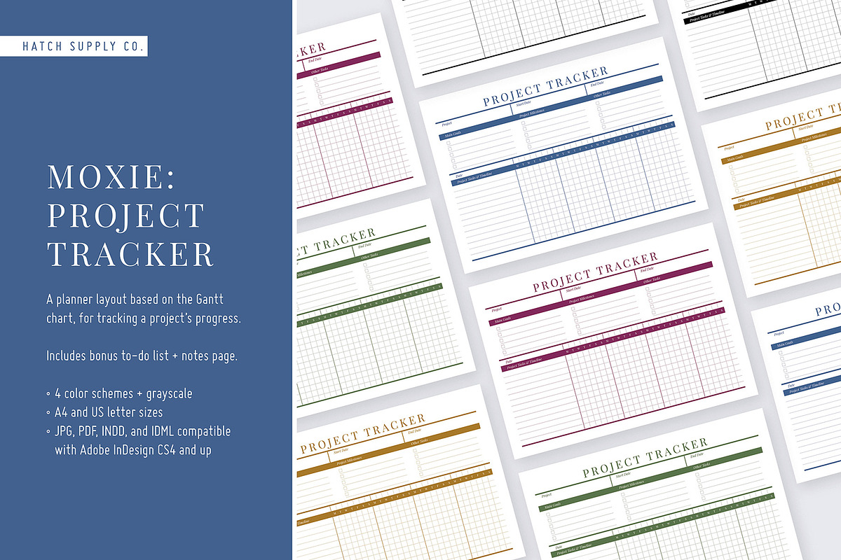 Moxie: Project Tracker in Stationery Templates - product preview 8