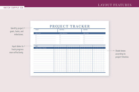Moxie: Project Tracker in Stationery Templates - product preview 1