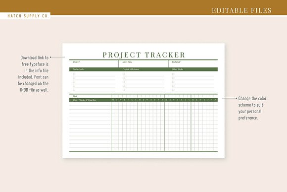Moxie: Project Tracker in Stationery Templates - product preview 3