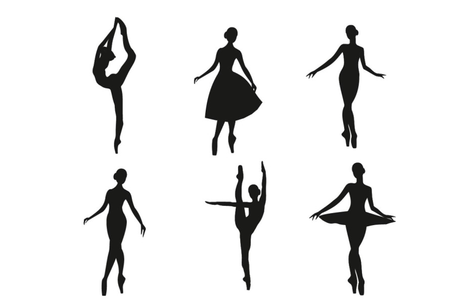 Ballerina silhouette set in Illustrations - product preview 8