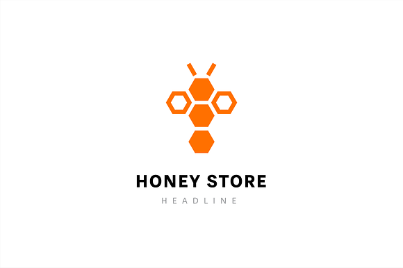 Honey store logo template. in Logo Templates - product preview 2