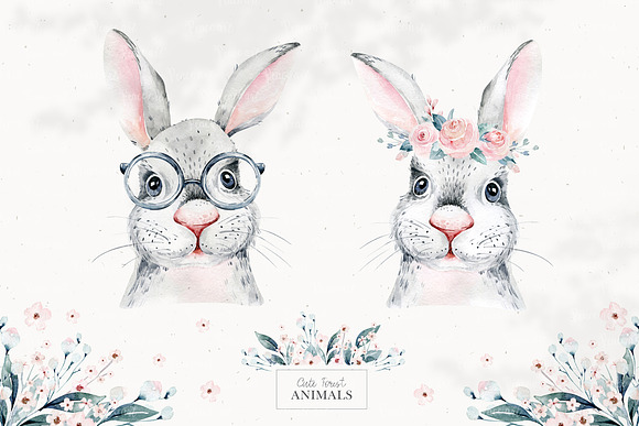 Forest animals portrait. Part III in Illustrations - product preview 6
