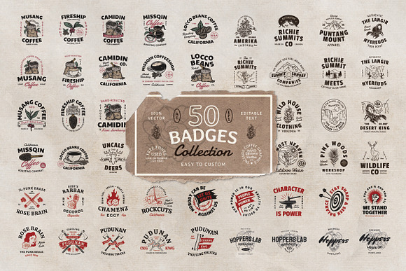 50 Badges + Coffee Graphics Bundle in Logo Templates - product preview 9