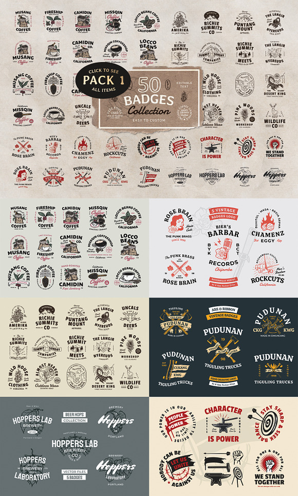 150 Badges + Extra Graphics Bundle in Logo Templates - product preview 11