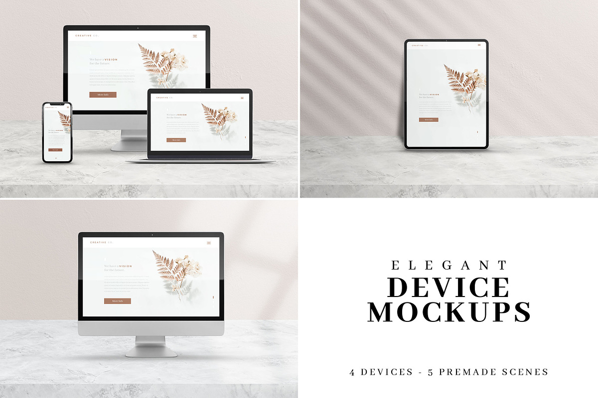 Elegant & Classy Device Mockups in Scene Creator Mockups - product preview 8