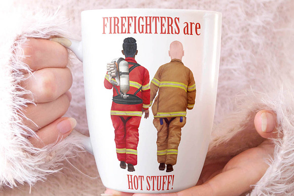 Firefighters clipart Fireman clipart in Illustrations - product preview 4