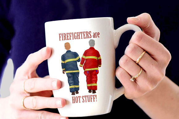 Firefighters clipart Fireman clipart in Illustrations - product preview 5