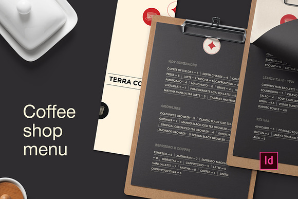 Restaurant coffee menu in Flyer Templates - product preview 3