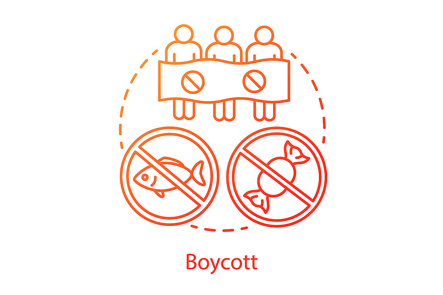 Boycott concept icon