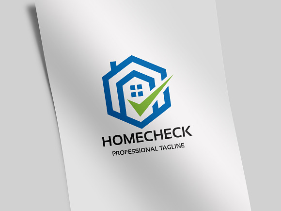 Real Estate Home Check Logo in Logo Templates - product preview 2