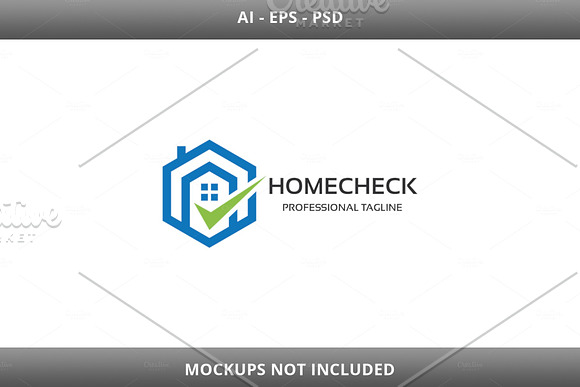 Real Estate Home Check Logo in Logo Templates - product preview 4