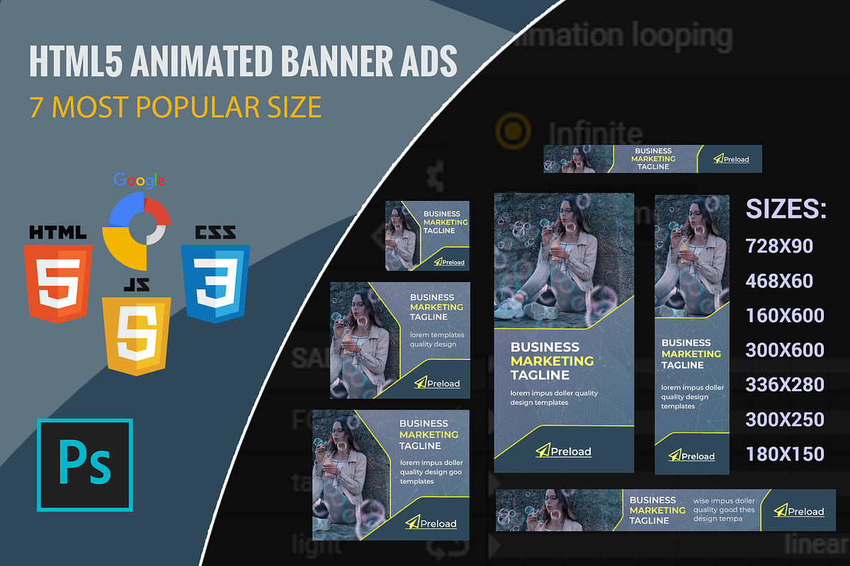 Preload - HTML5 Animated Banner Temp in HTML/CSS Themes - product preview 8