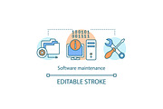 Software maintenance concept icon