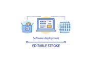 Software deployment concept icon