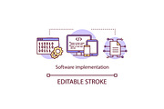 Software implementation concept icon