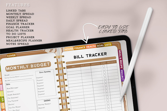 Earthy Life Planner in Stationery Templates - product preview 1