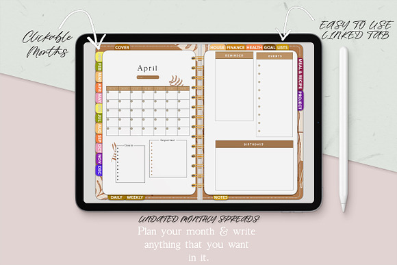 Earthy Life Planner in Stationery Templates - product preview 2