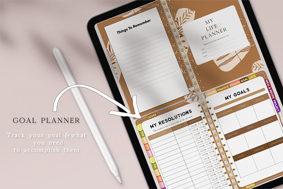 Earthy Life Planner in Stationery Templates - product preview 3