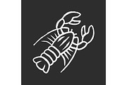 Lobster chalk icon