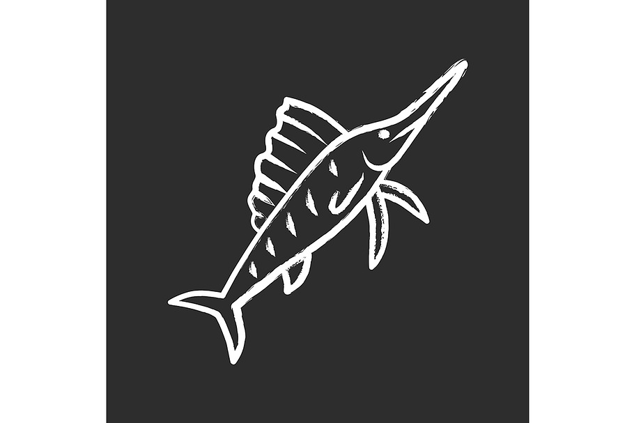 Sailfish chalk icon in Icons - product preview 8