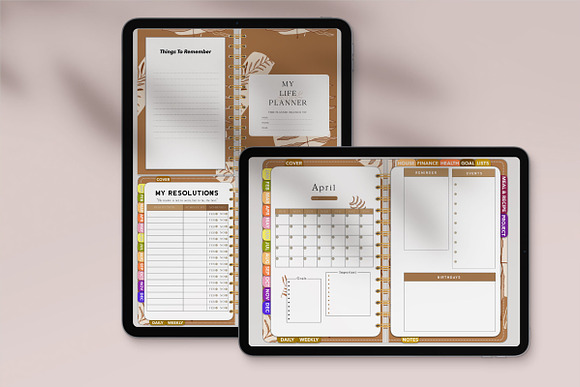 Earthy Life Planner in Stationery Templates - product preview 5
