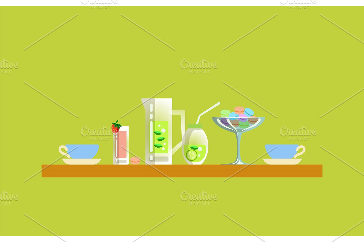 Table of Restaurant, Smoothie and in Illustrations - product preview 8