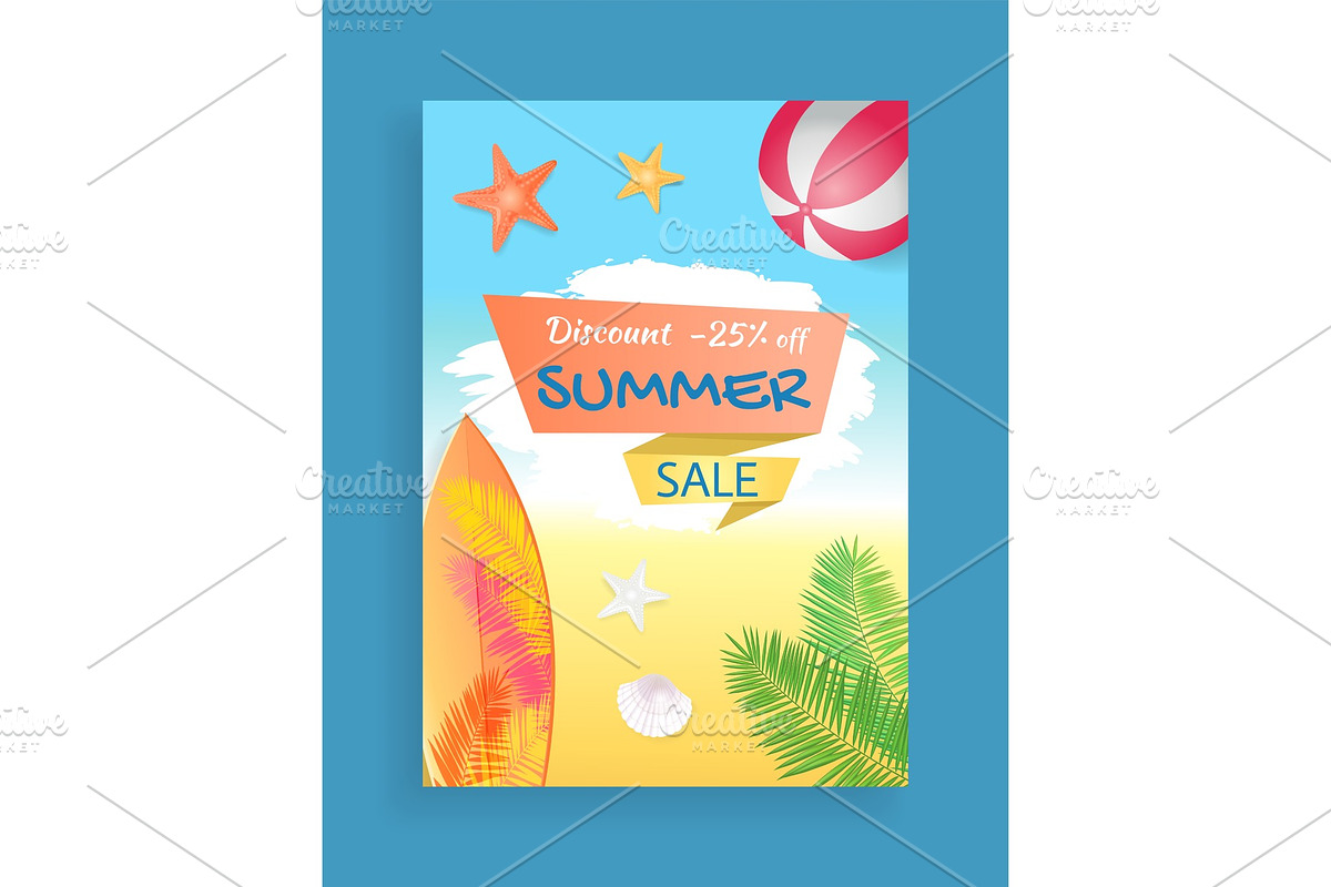 Summer Sale Vector Banner Promotion in Illustrations - product preview 8