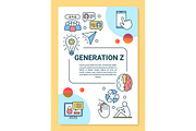 Generation Z poster template layout