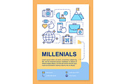 Millennials poster template layout
