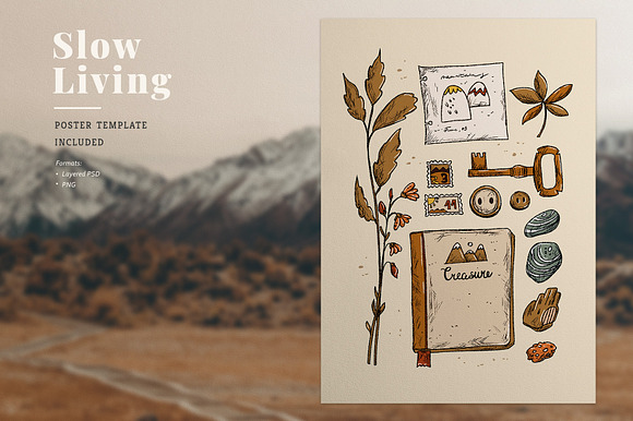Slow Living & Outdoor Activities in Illustrations - product preview 3