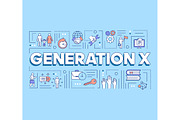 Generation X word concepts banner