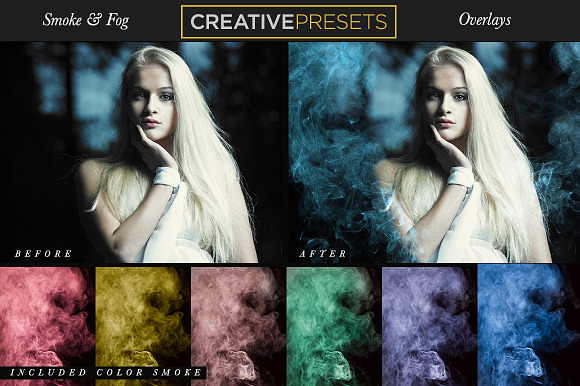 150 Smoke+Fog+Color Smoke Overlays in Photoshop Layer Styles - product preview 3