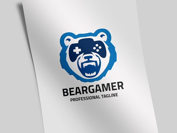 Bear Gamer Logo in Logo Templates - product preview 1