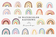 50 WATERCOLOR RAINBOWS
