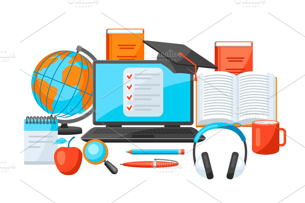 Online studying at home concept in Illustrations - product preview 8
