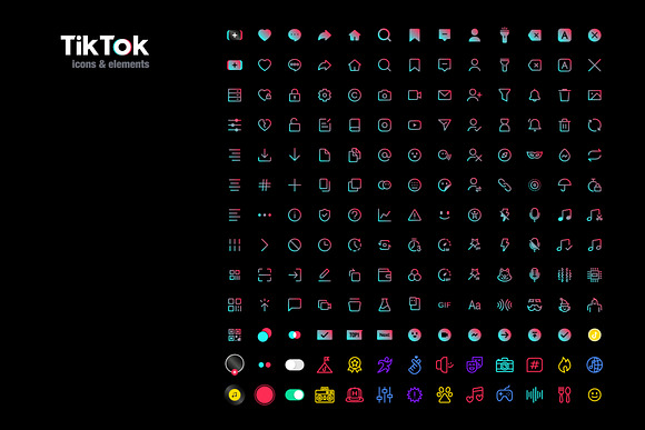 Tik Tok Icons in Icons - product preview 2