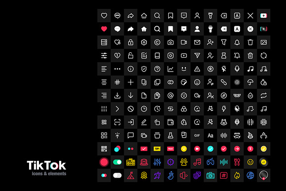 Tik Tok Icons in Icons - product preview 3