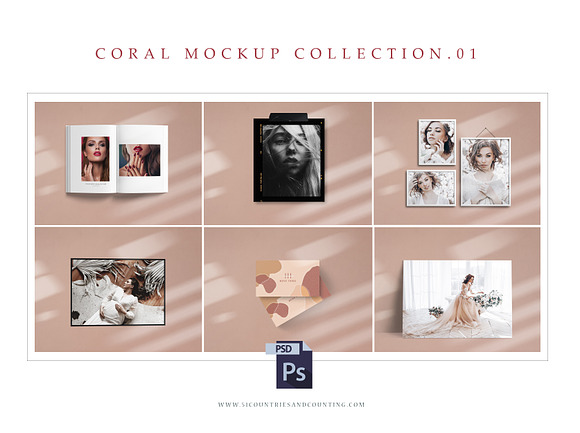 Mockup Bundle x30 Templates | Coral in Print Mockups - product preview 14