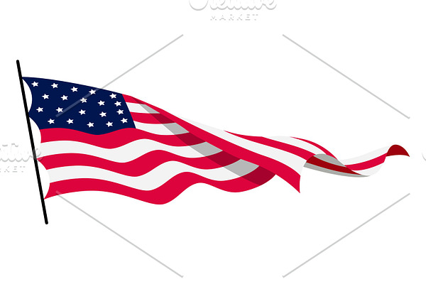 Waving flag of the United