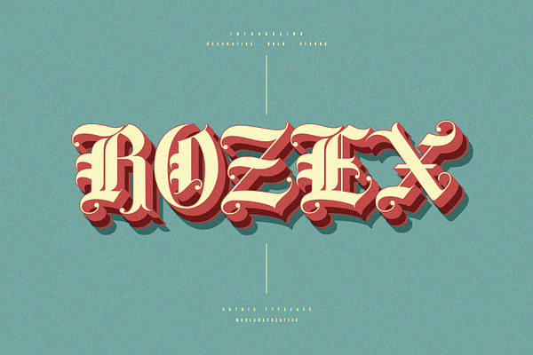 Rozex - Bold Decorative Gothic Font