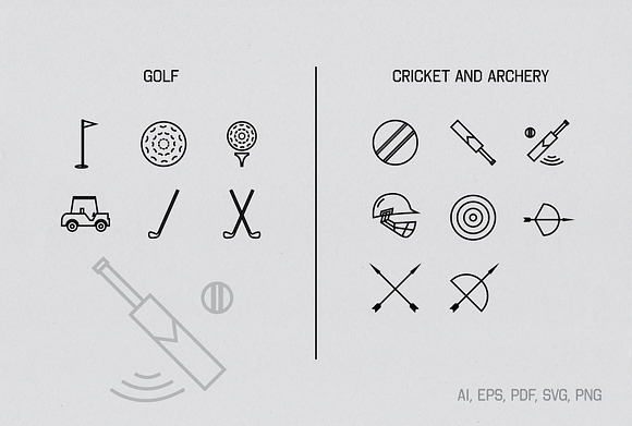 Linear Sports Icons in Sports Icons - product preview 5