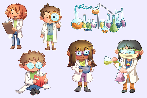 Science Lab Clip Art Collection in Illustrations - product preview 1